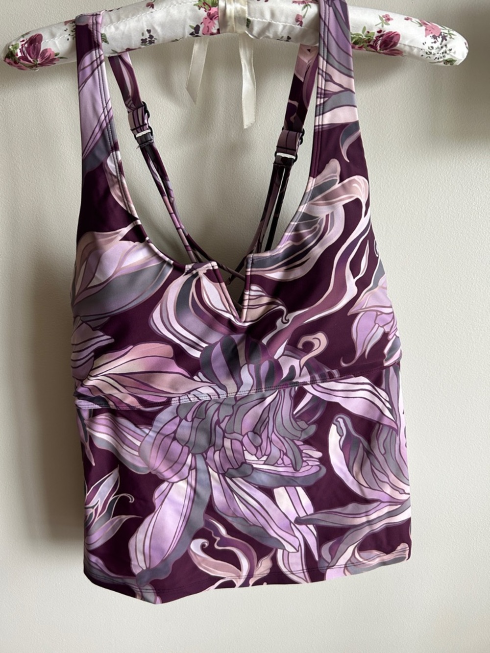 Title Nine Women’s Plum Racerback Tankini top